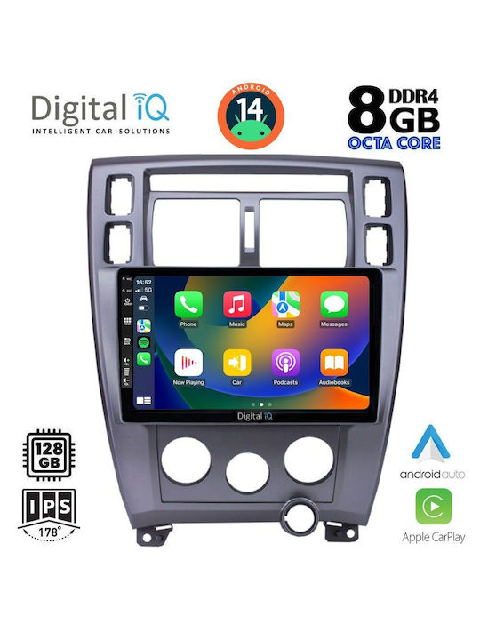 Digital IQ Car Audio System for Hyundai Tucson 2004-2010 (Bluetooth/USB/AUX/WiFi/GPS/Apple-Carplay/Android-Auto) with Touch Screen 10"