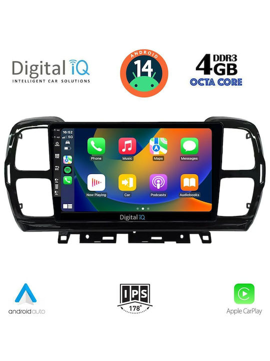 Digital IQ Car Audio System for Citroen C5 Aircross 2017-2021 (Bluetooth/USB/AUX/WiFi/GPS/Apple-Carplay/Android-Auto) with Touch Screen 9"