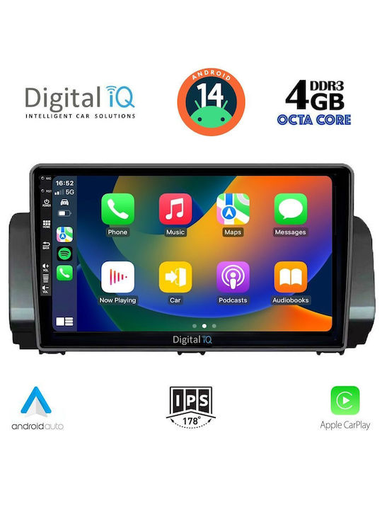 Digital IQ Car Audio System for Dacia Logan / Sandero 2020> (Bluetooth/USB/AUX/WiFi/GPS/Apple-Carplay/Android-Auto) with Touch Screen 9"