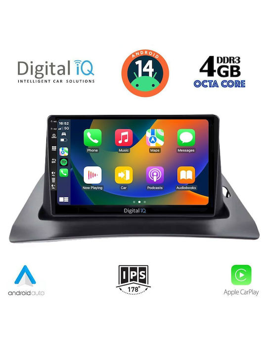 Digital IQ Car Audio System for Renault Kangoo 2010> (Bluetooth/USB/AUX/WiFi/GPS/Apple-Carplay/Android-Auto) with Touch Screen 9"