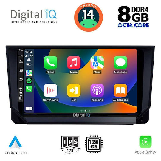 Digital IQ Sistem Audio Auto pentru Mazda CX-9 2006-2015 (Bluetooth/USB/AUX/WiFi/GPS/Apple-Carplay/Android-Auto) cu Ecran Tactil 10"