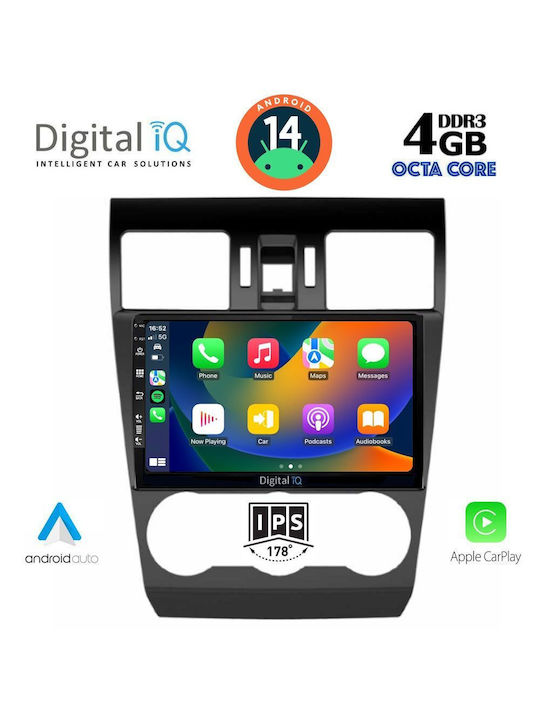 Digital IQ Car Audio System for Subaru Forester / Impreza 2013-2019 (Bluetooth/USB/AUX/WiFi/GPS/Apple-Carplay/Android-Auto) with Touch Screen 9"