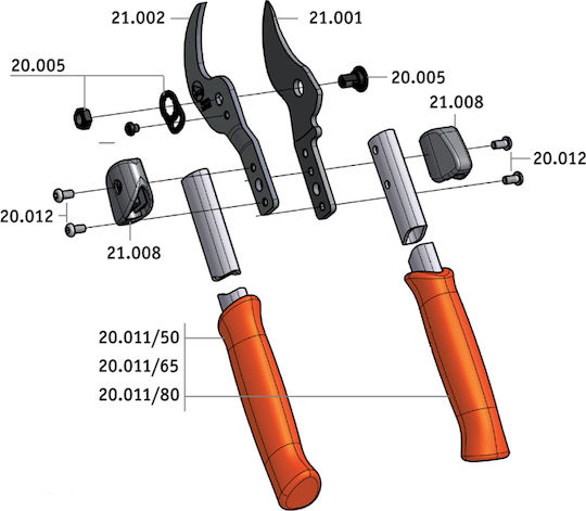Lowe 15.10.035 Foarfecă de Crengi 50cm pentru Crengi de până la 40mm