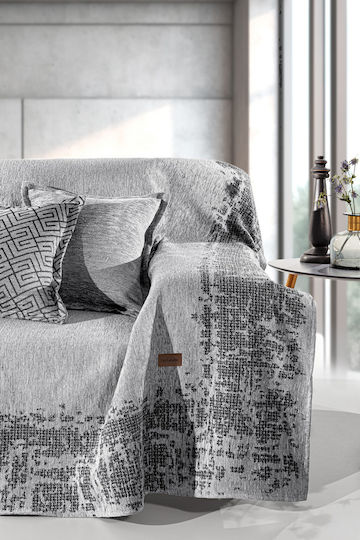 Guy Laroche Four-Seater Sofa Throw Perth 180x350cm Silver
