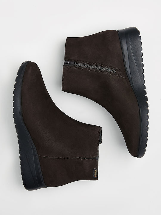 Leather Women's Ankle Boots Platform Oak