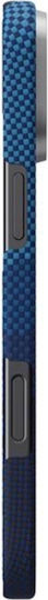 Pitaka Fusion Back Cover Aramid Fiber 1.05mm Albastru (iPhone 16 Pro)