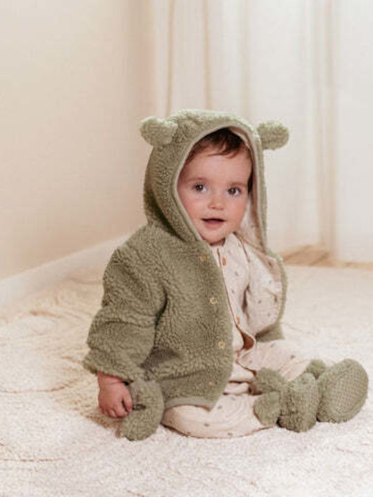 Kids Cardigan Teddy Soft Green
