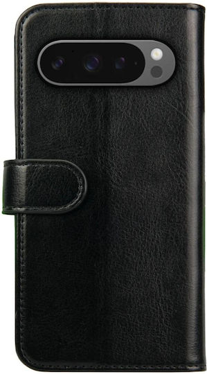 Rosso Element Pu Wallet Δερματίνης / Σιλικόνης Μαύρο (Google Pixel 9 / 9 Pro)