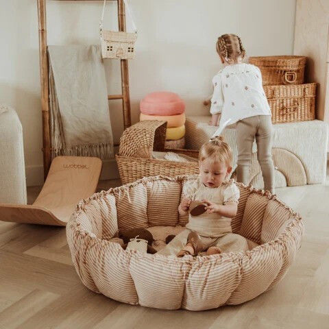 Play&go Children's Play Mat made of Fabric Brown 130x130x5cm 1pcs