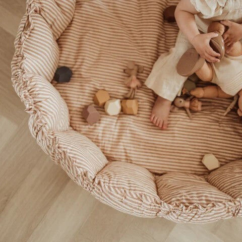 Play&go Children's Play Mat made of Fabric Brown 130x130x5cm 1pcs