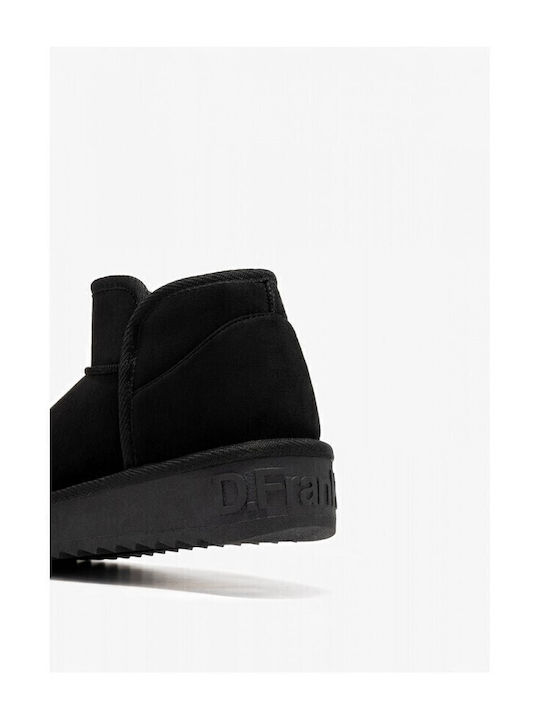 Nordic Low Women's Ankle Boots with Fur Black