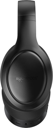 Boompods HP2BLK Ασύρματα Bluetooth On Ear Ακουστικά με 50 ώρες Λειτουργίας Μαύρα