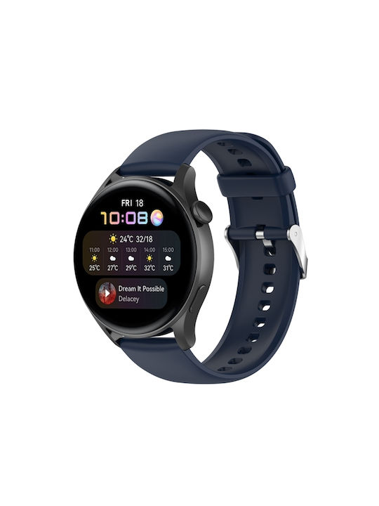 Huawei Watch 4 Watch 4 Pro Μονόχρωμο Λουράκι Ρολογιού Σιλικόνη Ανοξείδωτο Ατσάλι Ναυτικό Μπλε Huawei Watch 4 Watch 4 Pro Μονόχρωμο Λουράκι Ρολογιού Σιλικόνη Ανοξείδωτο Ατσάλι Ναυτικό Μπλε