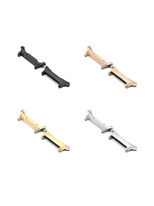 Conector curea ceas metalic din oțel inoxidabil negru pentru Samsung Galaxy Watch Ultra 47mm, 1 pereche, 22mm