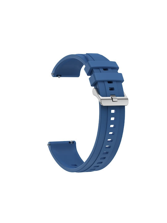 Huawei Watch 4 Pro Μοτίβο Ελαστικών Ασημένια Πόρπη Λουράκι Ρολογιού Σιλικόνης Μπλε Huawei Watch 4 Pro Μοτίβο Ελαστικών Ασημένια Πόρπη Λουράκι Ρολογιού Σιλικόνης Μπλε