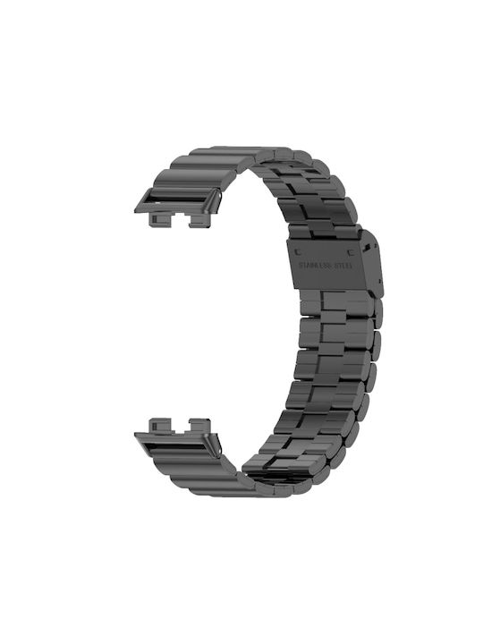 Huawei Band 8 9 Mijobs Бамбукова Катарама Гривна Неръждаема Стомана Черна