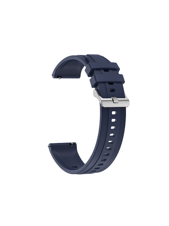 Huawei Watch 4 Pro Reifenmuster Silberne Schnalle Silikonarmband Mitternachtsblau