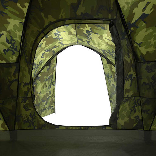 vidaXL Camping Tent Green for 6 People 375x225x176cm