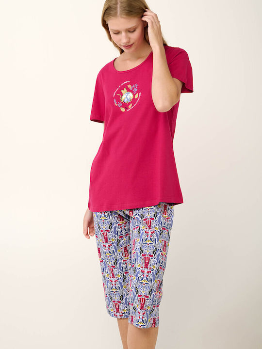 Vamp Winter Damen Pyjama-Set Fuchsia berry