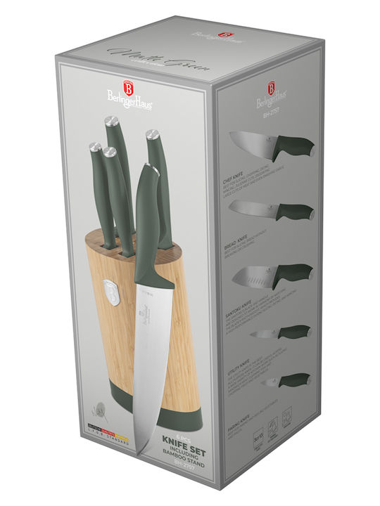 Berlinger Haus Collection Set of Knives with Base Made of Stainless Steel 6 Pieces