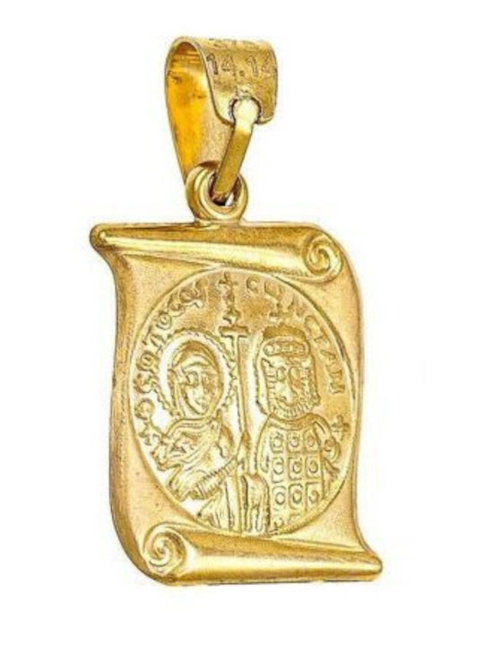 Atofio Kosmima Kinder Amulet mit dem Jesus Christus Gold 9K Atofio Kosmima Kinder Amulet mit dem Jesus Christus Gold 9K