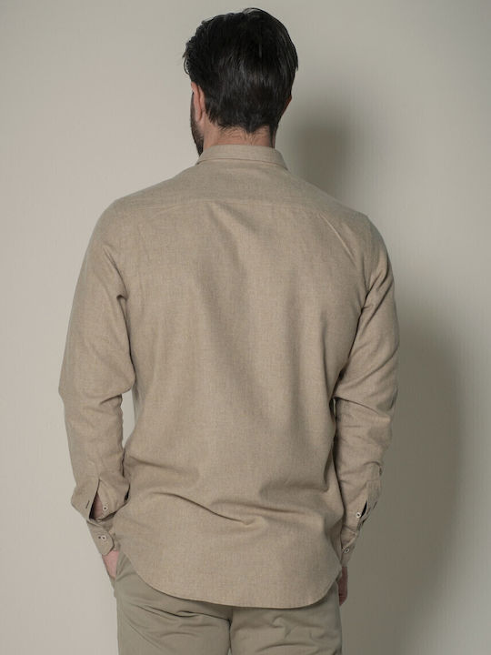 Langärmlig Flanell Hemd Khaki