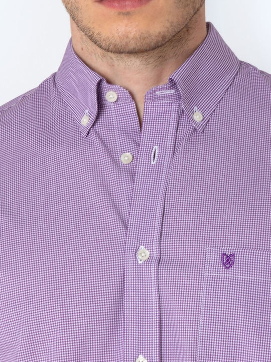 Long-sleeved Cotton Shirt Checked MOV