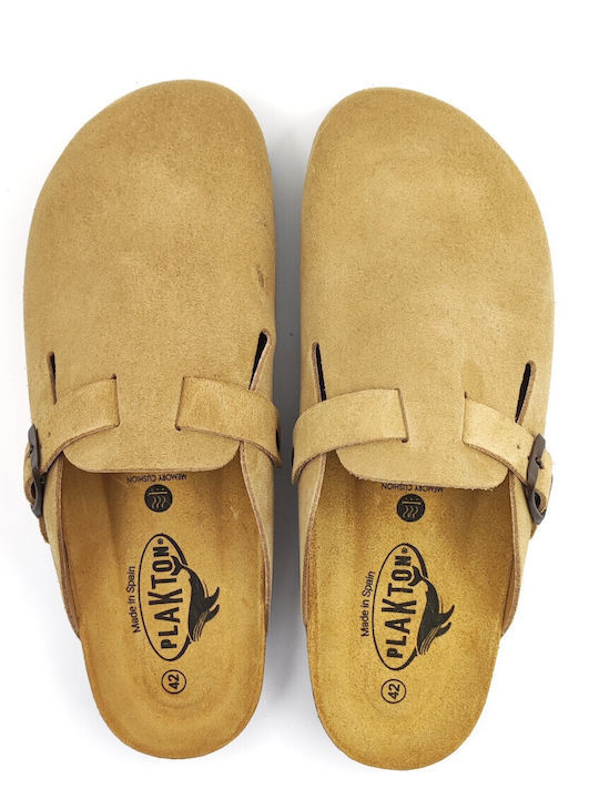 Men's Leather Slippers Tan
