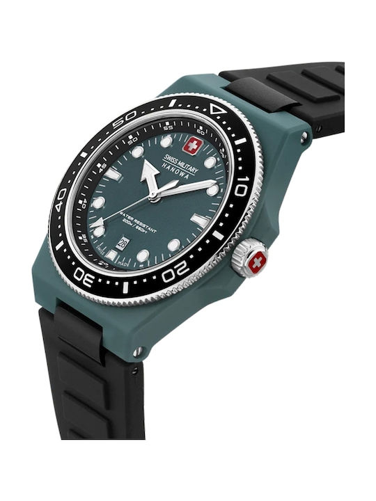 Swiss Alpine Military by Grovana Men's Watch 45mm Battery with Black Rubber Strap