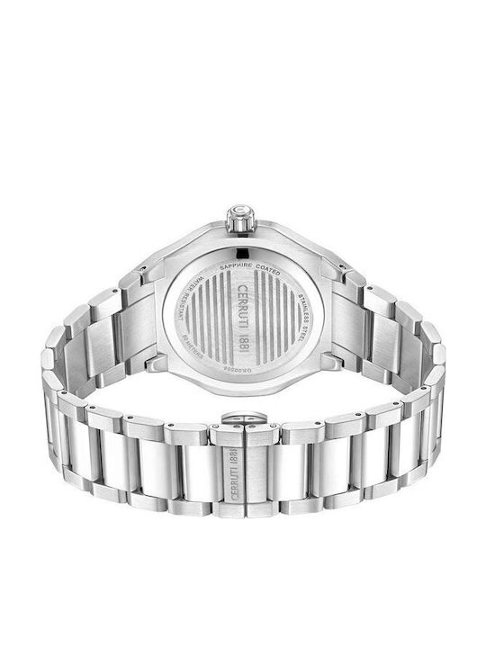 Cerruti Lucardo Herrenuhr Batterie mit Silber Metallarmband