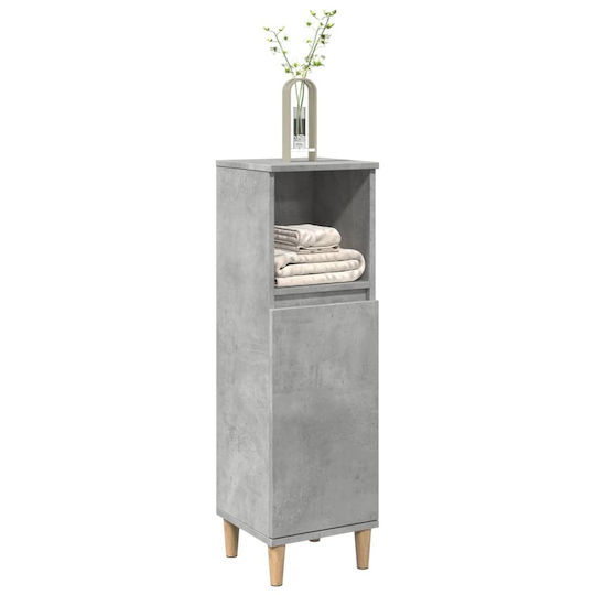 vidaXL Floor Bathroom Column Cabinet L30xD30xH100cm Gray