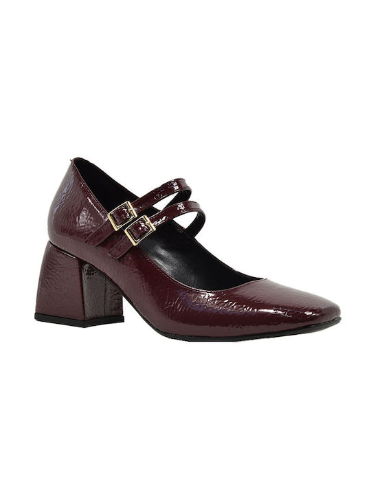 Piedini Patent Leather Burgundy Heels