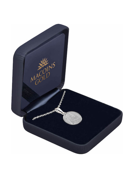 Сребърен медальон Свети Димитър