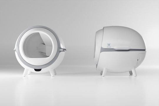 Tesla Smart Cat Toaletă Pisică Auto-curățare Albă L65.5 x l64.2 x Î60.5cm