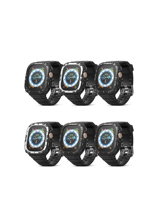 Ringke Fusion-X Guard & Strap Πλαστική Θήκη με Λουράκι σε Λευκό χρώμα για Apple Watch Ultra 2, Apple Watch Ultra 1