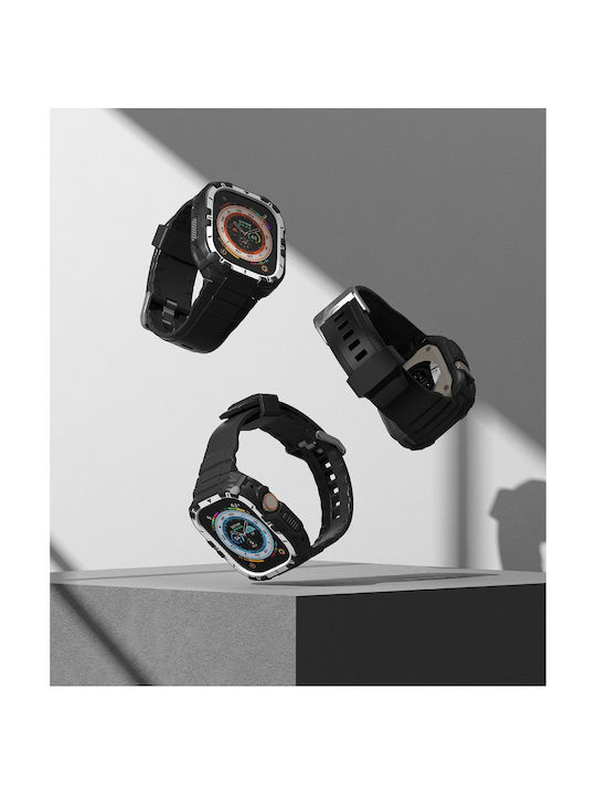 Ringke Fusion-X Guard & Strap Πλαστική Θήκη με Λουράκι σε Λευκό χρώμα για Apple Watch Ultra 2, Apple Watch Ultra 1