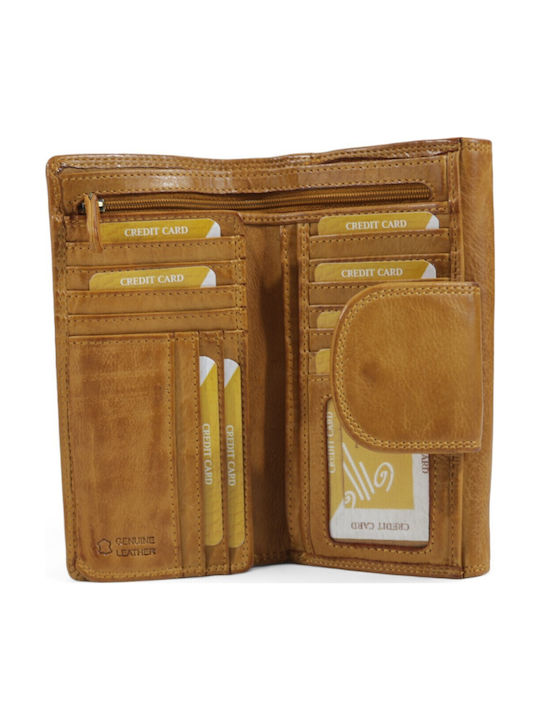 Large Leather Women's Wallet Brown
