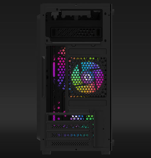 Aqirys Bellatrix PRO Mini Tower Computer Case with Window Panel and RGB Lighting Black