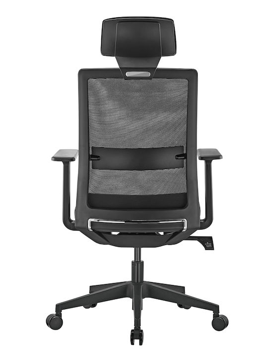 Ergo Office Stuhl Büro mit Neigung und Verstellbaren Armen Schwarz