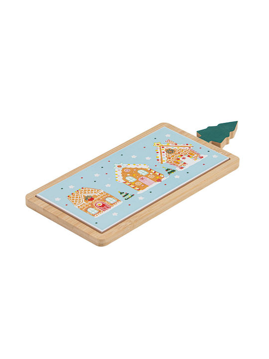 Ladelle Christmas Platter Wooden Light Blue L33xW11cm.