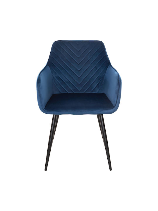 Latrell Dining & Kitchen Chairs Velvet Blue 2 Pieces 57x56x84cm