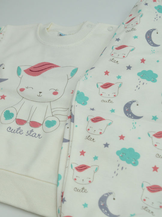 Extan Bebe Kids' Pajamas Winter Ecru