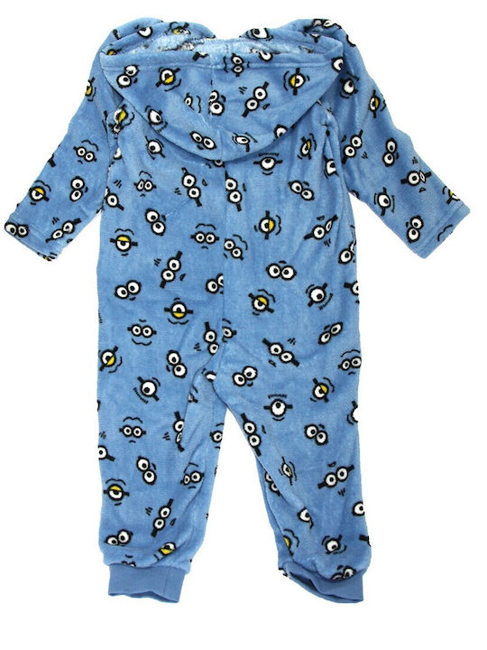 Minions Kids Onesie Pyjamas Winter Fleece Coral, Blue