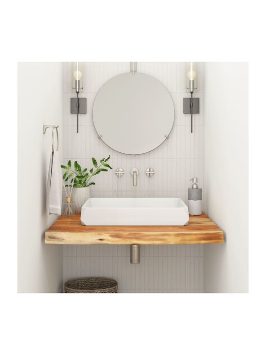 vidaXL Rectangular Bathroom Vanity Unit made of Solid Wood Acacia - Brown 80x60x2.5cm 370260 1pcs