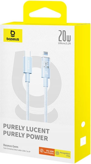 Baseus Gem USB-C zu Lightning Kabel 20W Blau 1m (P10373001311-00)