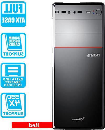 Alcatroz Futura N1000 Midi Tower Κουτί Υπολογιστή Κόκκινο