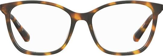 Moschino Eyeglass Frame Butterfly Brown Tortoise MOL 622 086