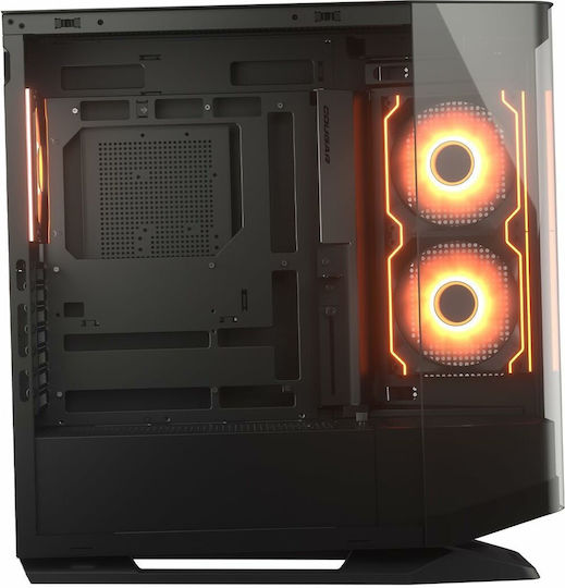 Cougar FV270 Gaming Midi Tower Κουτί Υπολογιστή με Πλαϊνό Παράθυρο και RGB Φωτισμό Μαύρο
