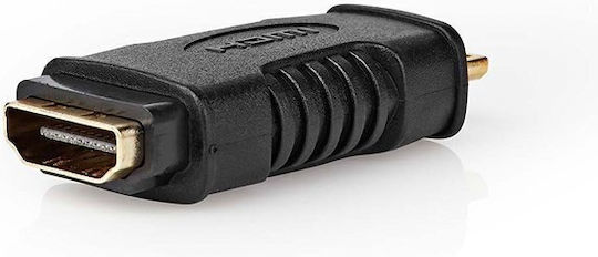Nedis Konverter Mini-HDMI männlich zu HDMI weiblich Gold 1Stück CVGB34906BK
