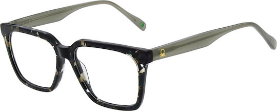 Benetton Weiblich Kunststoff Brillenrahmen Schwarz Schildpatt BEO1101 558